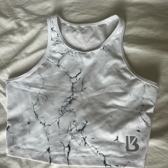 Buffbunny white marble limitless gym matching set - Picture 3 of 6